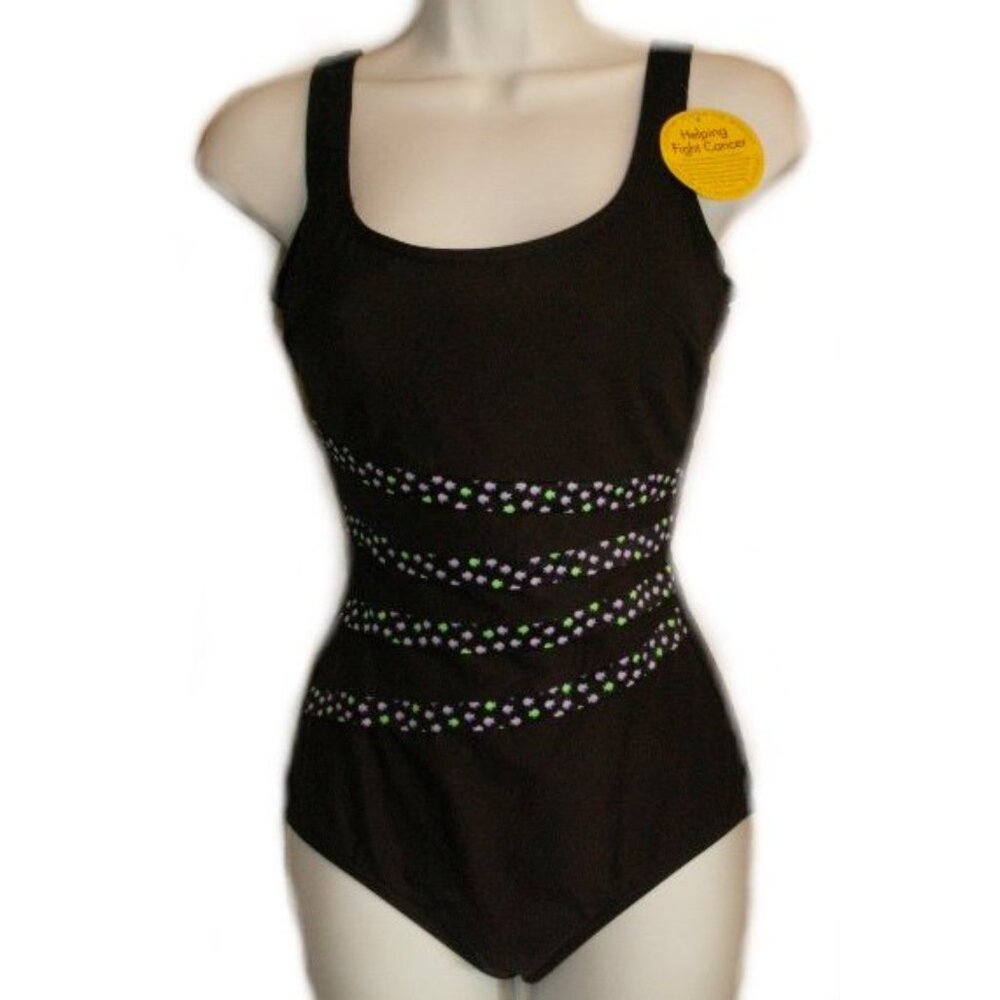It Figures Black One Piece Swimsuit - Sz 12 - NEW